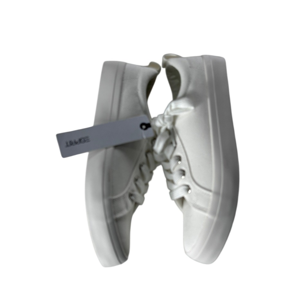 ESPRIT Womens Tallya Canvas Lace Up Sneakers White 8M NEW - Picture 4 of 8